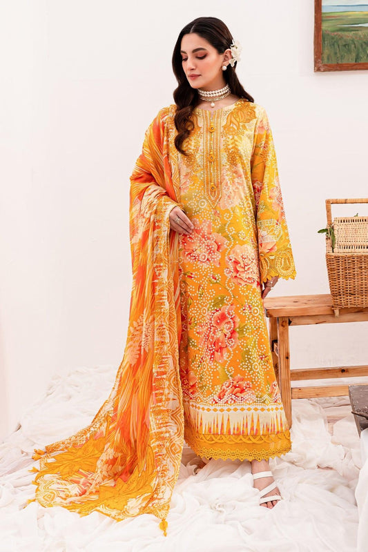 Nureh Gardenia Unstitched Embroidered Lawn (NSG-143) - Pashtun Collections