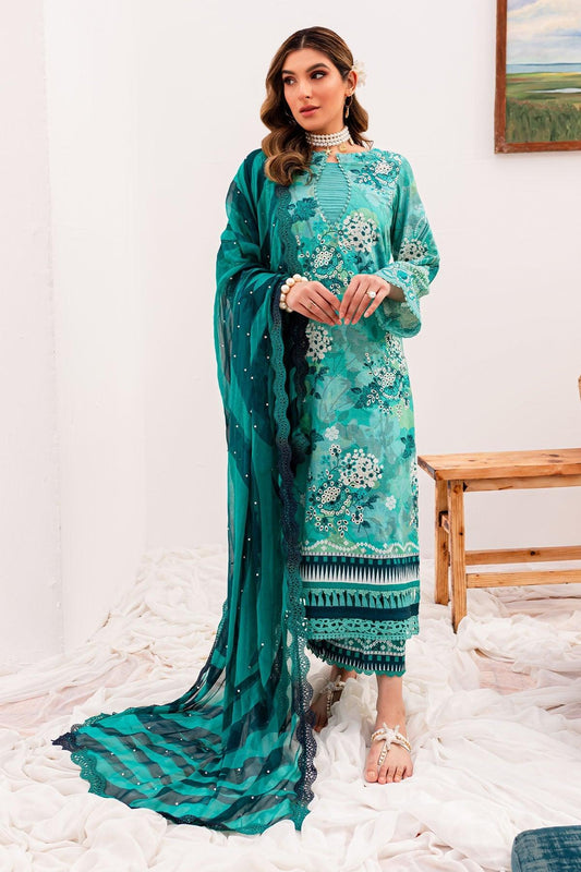 Nureh Gardenia Unstitched Embroidered Lawn (NSG-144) - Pashtun Collections