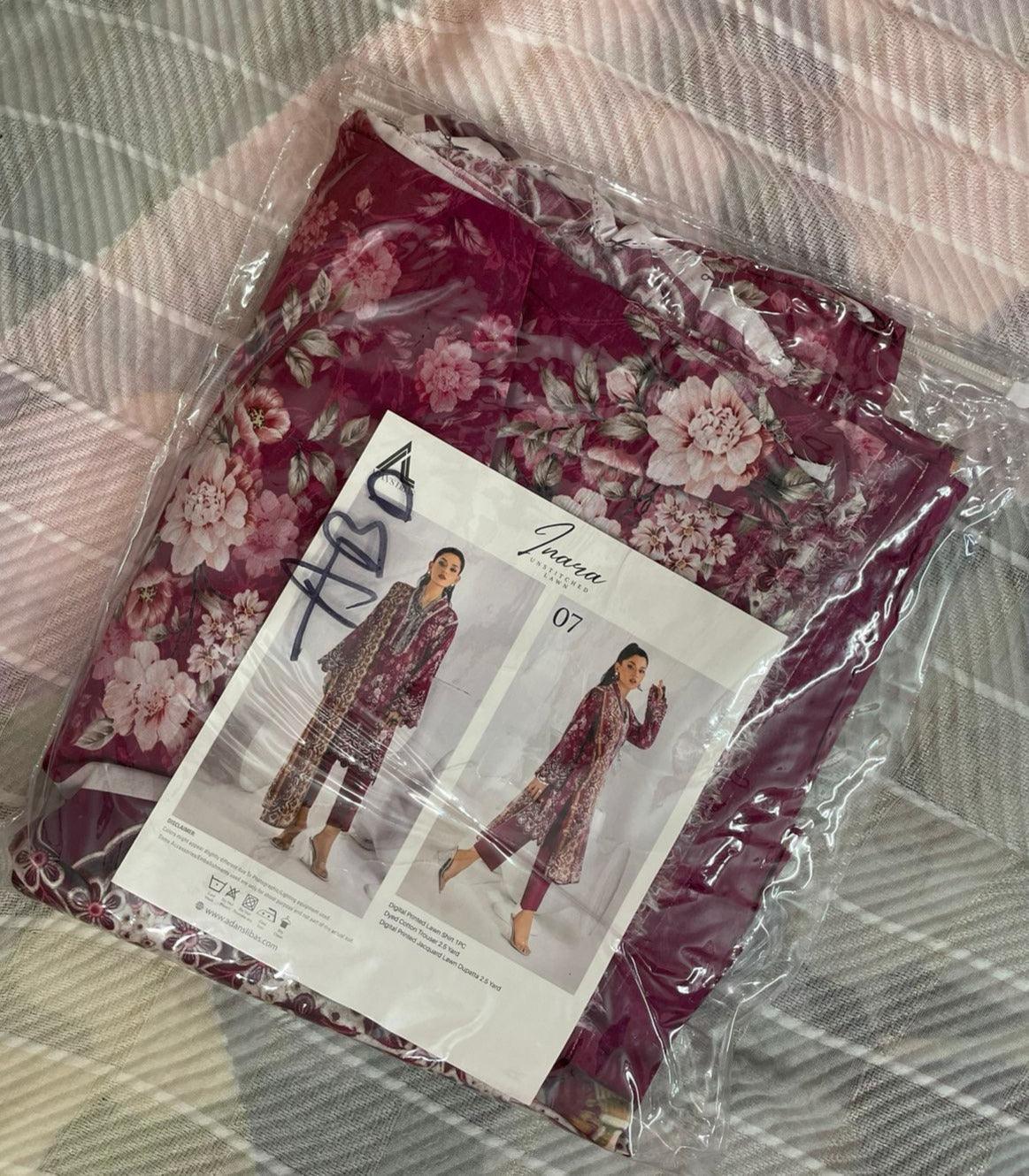 Innara Unstitched Lawn Collection by Adan's Libas (5666) - Pashtun Collections