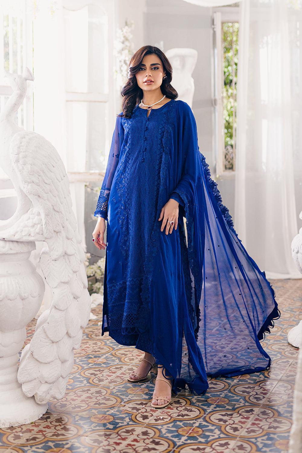 Azure Ensembled Festive's Luxe Collection - Iris Charm - Pashtun Collections