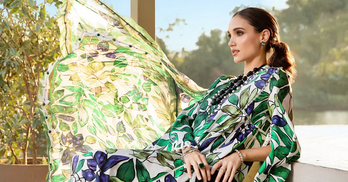 Maria.B MPrints Embroidered Lawn Unstitched 3Pc Suit - SS Collection -MPT-2505-A