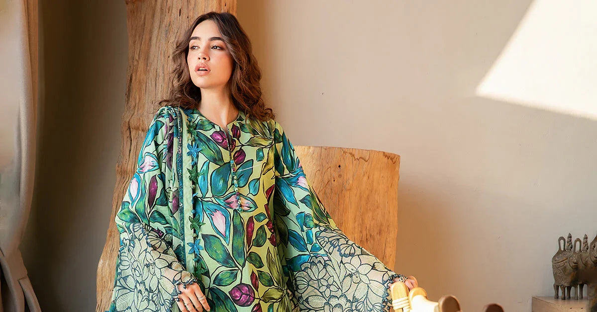 Maria.B MPrints Embroidered Lawn Unstitched 3Pc Suit - SS Collection -MPT-2505-B
