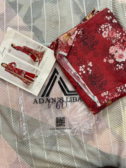 Innara Unstitched Lawn Collection by Adan's Libas (5665)