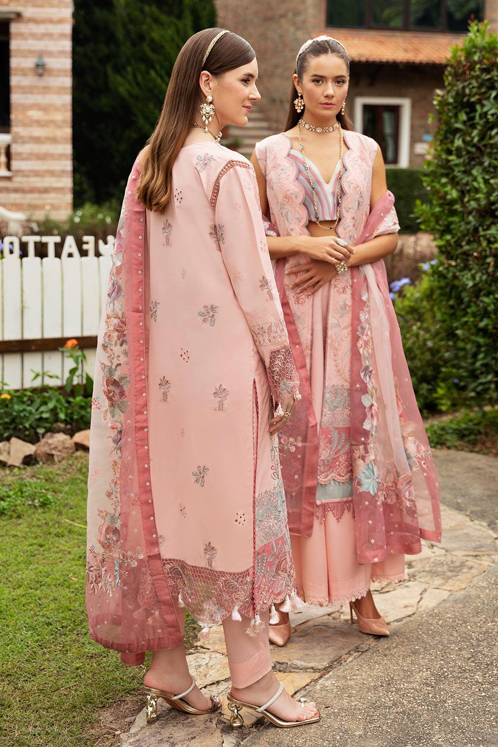 Ramsha - Andaaz Luxury Lawn Collection 2024 Vol-08 - Radiant Pink (Z-810) - Pashtun Collections