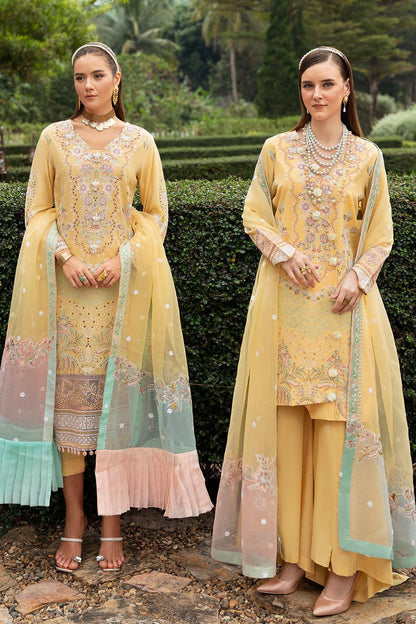 Ramsha - Andaaz Luxury Lawn Collection 2024 Vol-08 - MELLOW YELLOW (Z-806) - Pashtun Collections