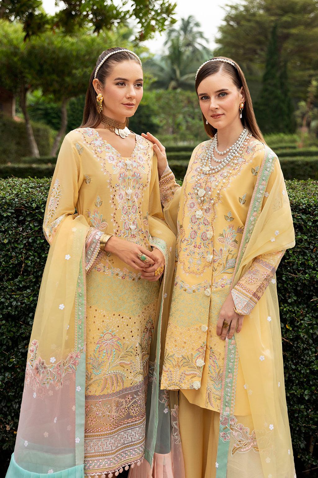 Ramsha - Andaaz Luxury Lawn Collection 2024 Vol-08 - MELLOW YELLOW (Z-806) - Pashtun Collections