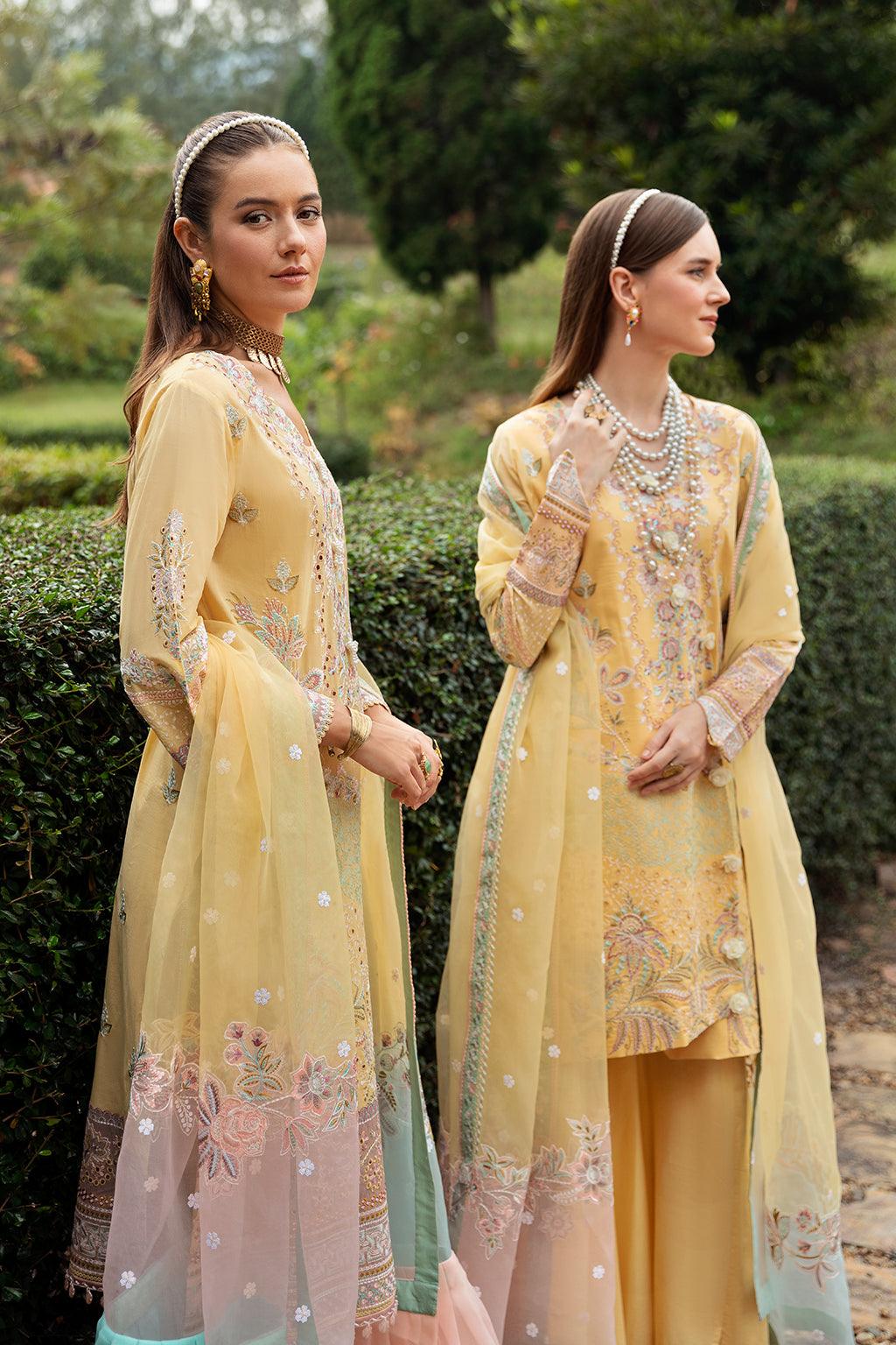 Ramsha - Andaaz Luxury Lawn Collection 2024 Vol-08 - MELLOW YELLOW (Z-806) - Pashtun Collections