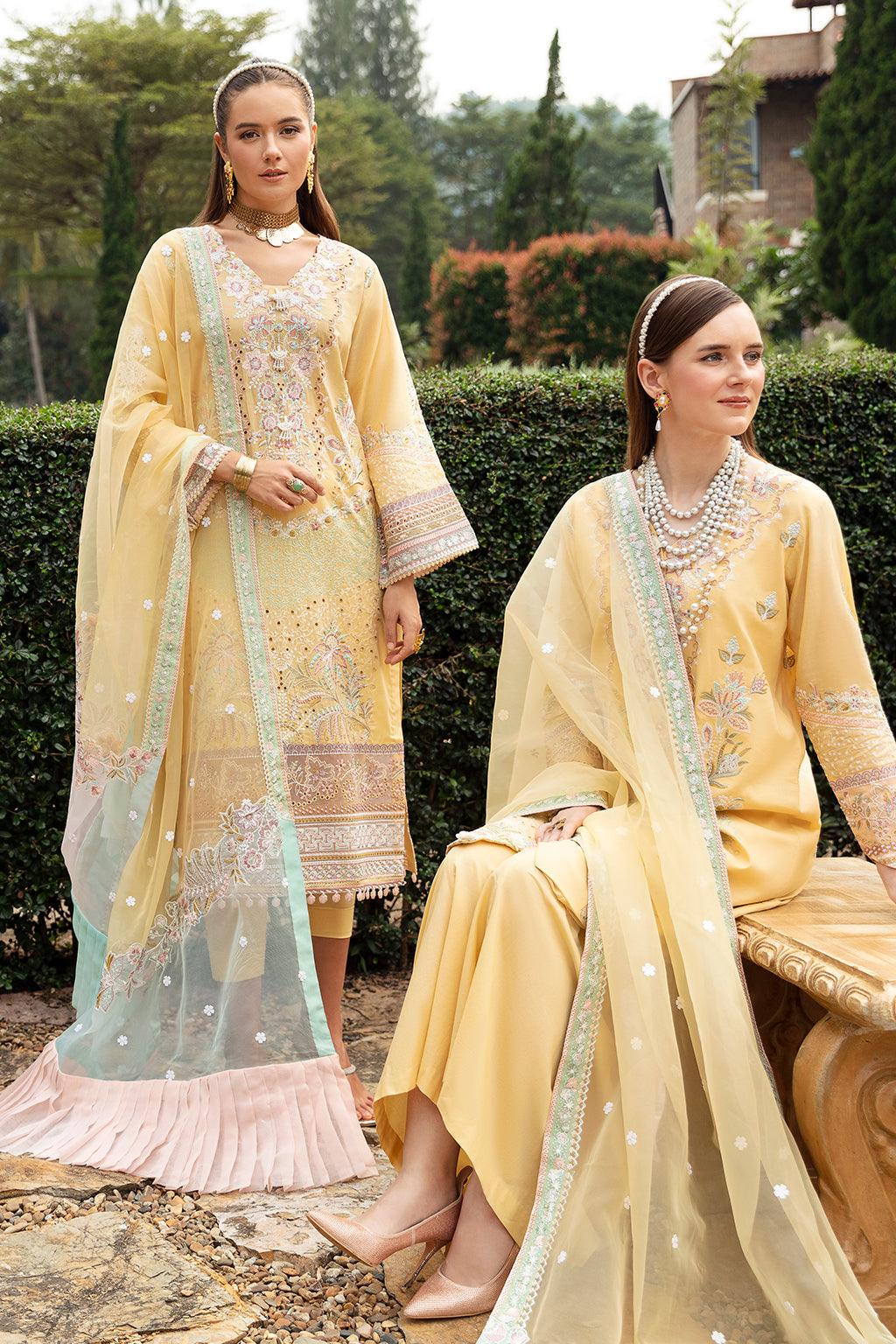 Ramsha - Andaaz Luxury Lawn Collection 2024 Vol-08 - MELLOW YELLOW (Z-806) - Pashtun Collections