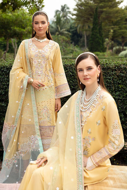 Ramsha - Andaaz Luxury Lawn Collection 2024 Vol-08 - MELLOW YELLOW (Z-806) - Pashtun Collections