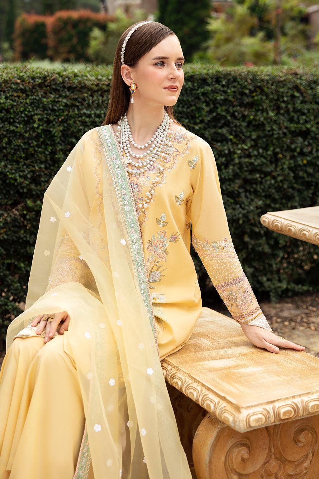 Ramsha - Andaaz Luxury Lawn Collection 2024 Vol-08 - MELLOW YELLOW (Z-806) - Pashtun Collections