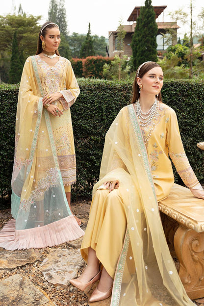 Ramsha - Andaaz Luxury Lawn Collection 2024 Vol-08 - MELLOW YELLOW (Z-806) - Pashtun Collections