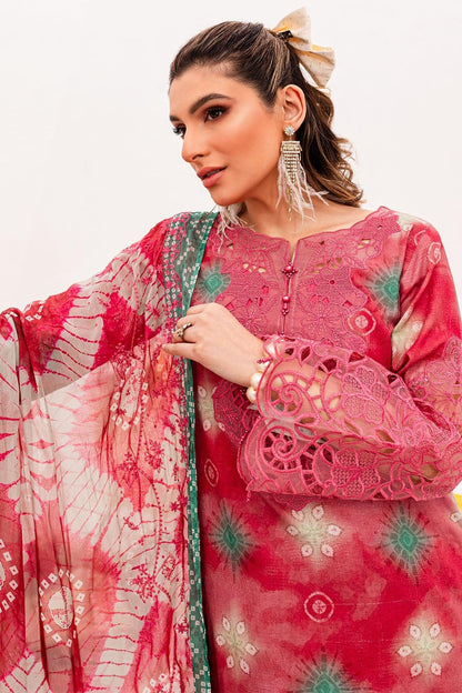 Nureh Gardenia Unstitched Embroidered Lawn (NSG-142) - Pashtun Collections