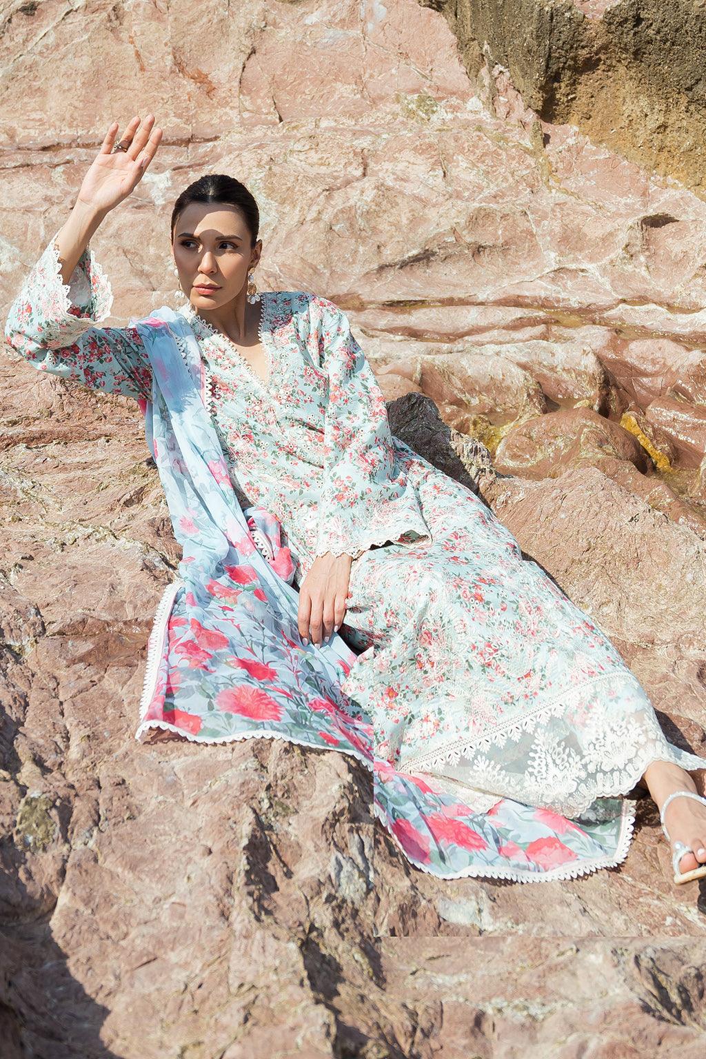Afrozeh Summer Together Lawn Collection – Topaz - Pashtun Collections