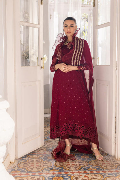 Azure Ensembled Festive's Luxe Collection - Garnet Glam - Pashtun Collections