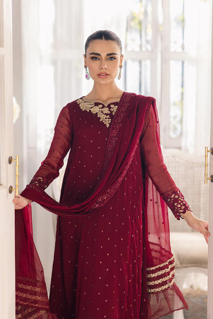 Azure Ensembled Festive's Luxe Collection - Garnet Glam - Pashtun Collections