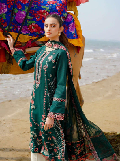 NOORA (AF-10) - SAAGAR Luxury Festive Lawn '24 by AABYAAN