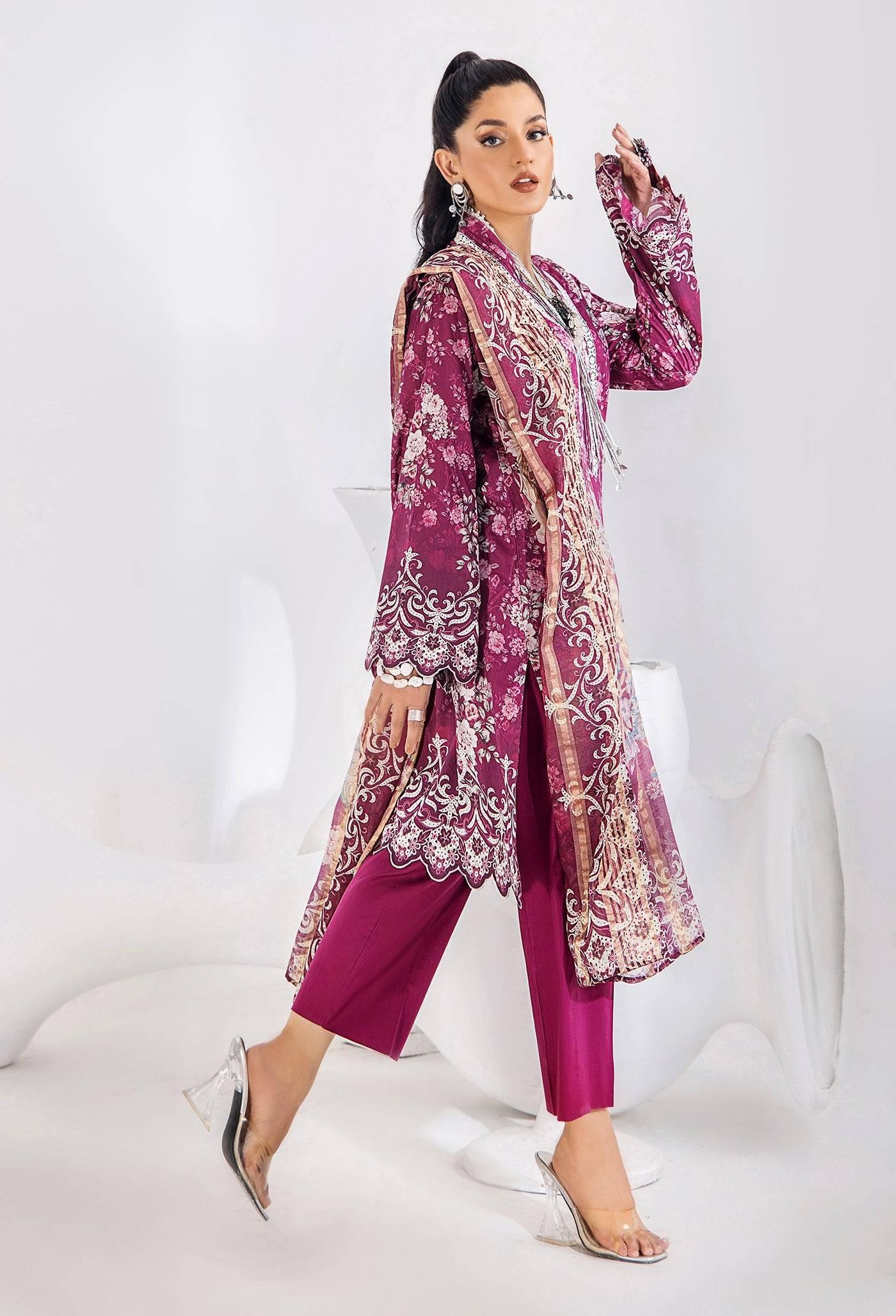 Innara Unstitched Lawn Collection by Adan's Libas (5666)