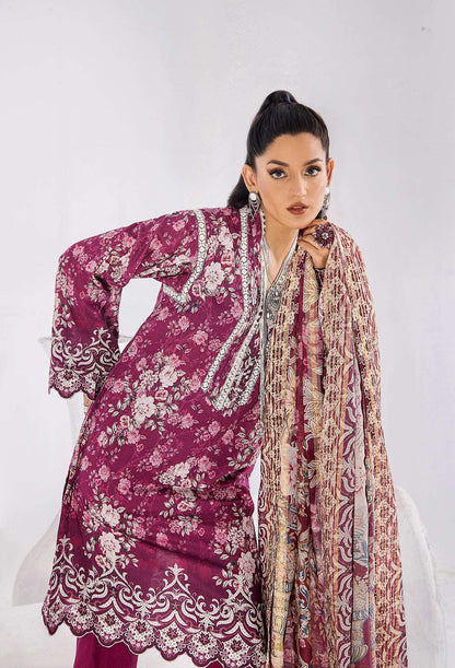 Innara Unstitched Lawn Collection by Adan's Libas (5666)