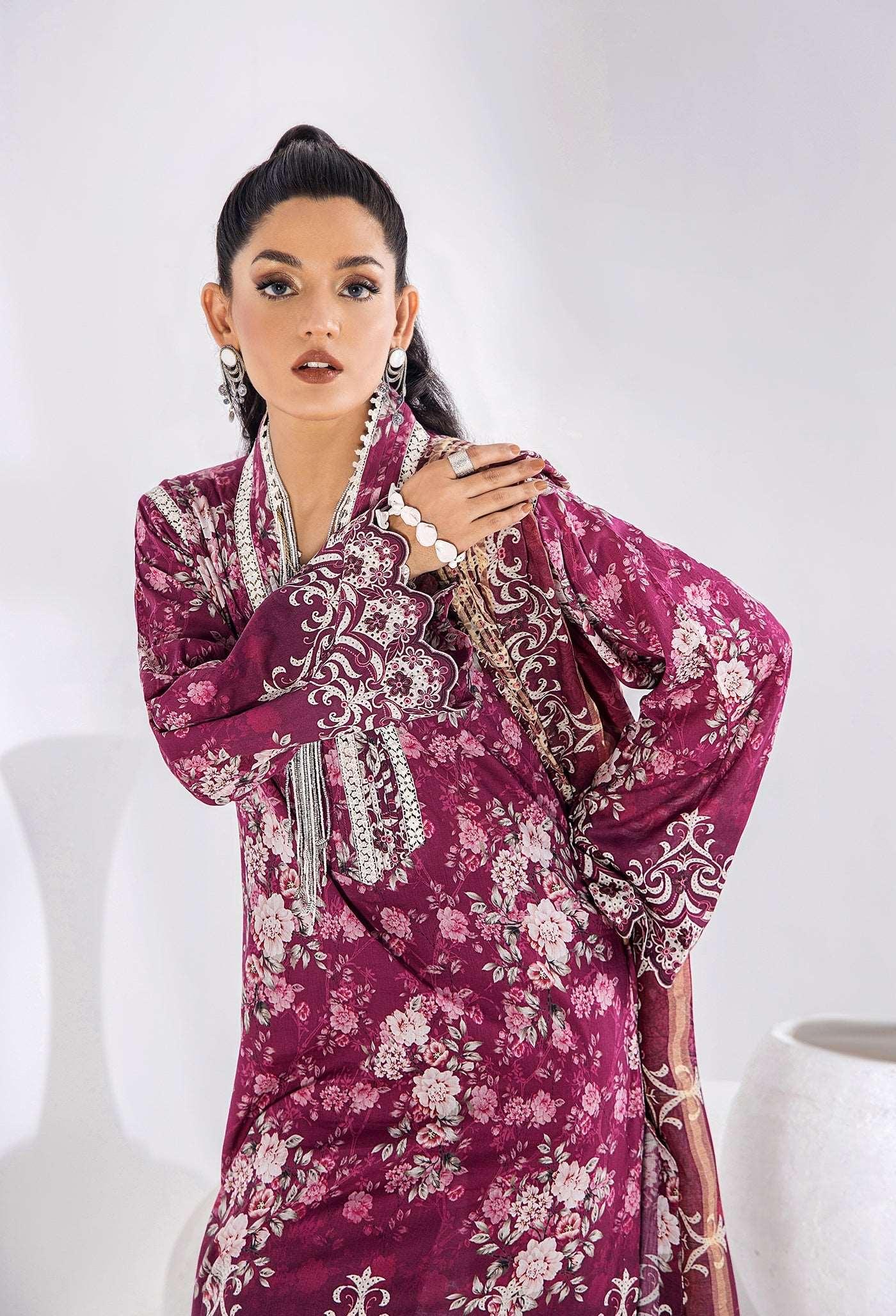 Innara Unstitched Lawn Collection by Adan's Libas (5666)