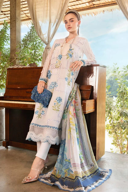 Maria.B MPrints Embroidered Lawn Unstitched 3Pc - SS Collection -MPT-2501-A