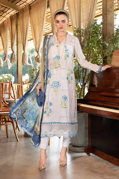 Maria.B MPrints Embroidered Lawn Unstitched 3Pc - SS Collection -MPT-2501-A