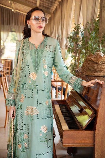 Maria.B MPrints Embroidered Lawn Unstitched 3Pc Suit - SS Collection -MPT-2501-B