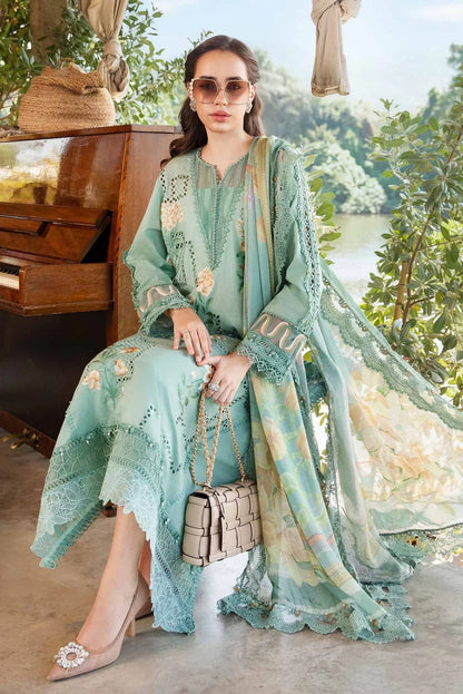Maria.B MPrints Embroidered Lawn Unstitched 3Pc Suit - SS Collection -MPT-2501-B