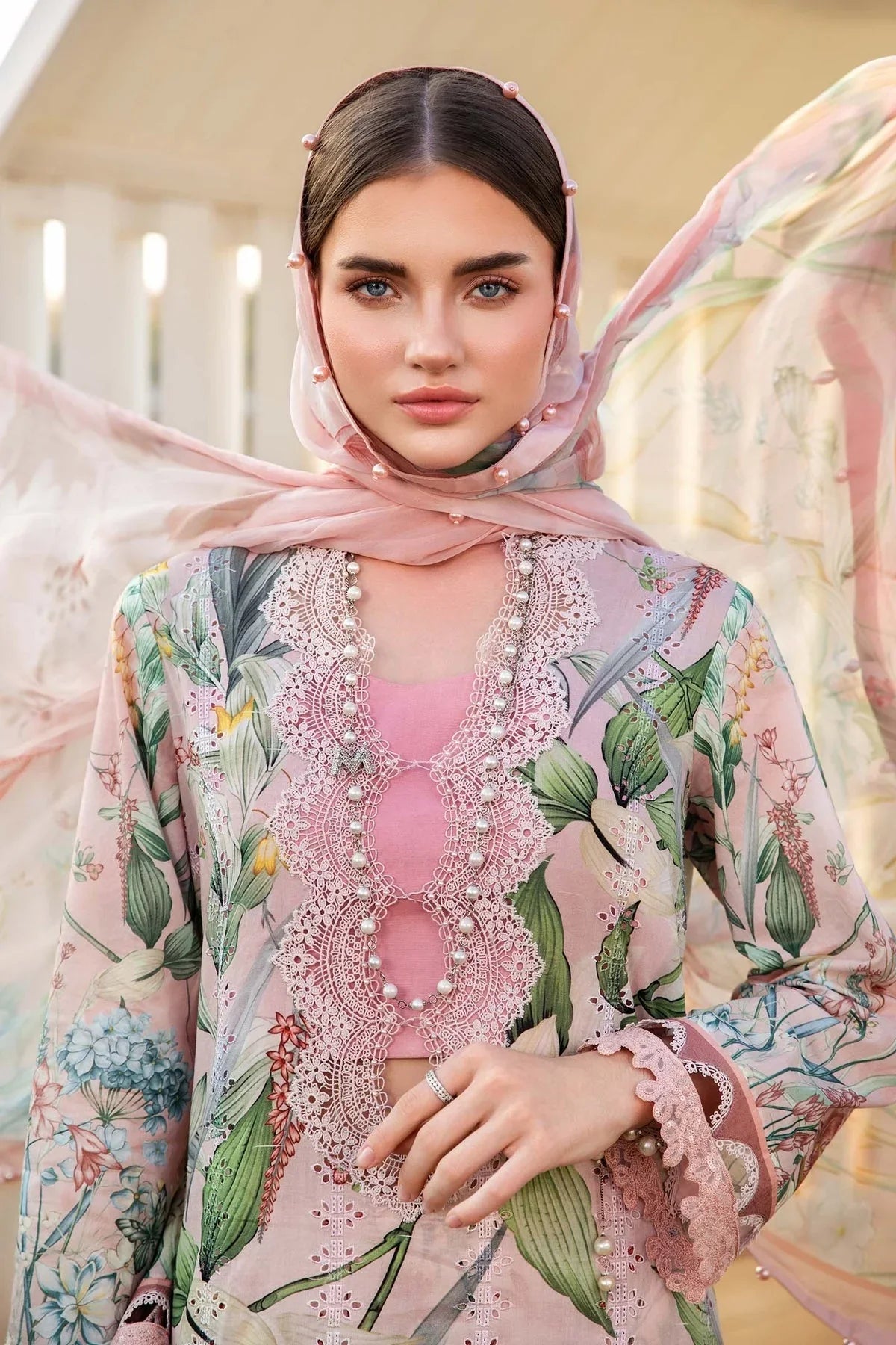 Maria.B MPrints Embroidered Lawn Unstitched 3Pc Suit - SS Collection -MPT-2502-A