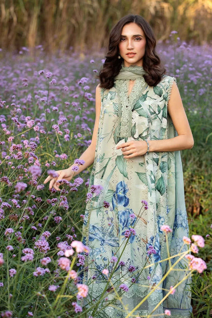 Maria.B MPrints Embroidered Lawn Unstitched 3Pc Suit - SS Collection -MPT-2502-B