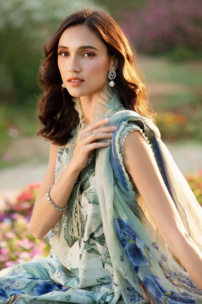 Maria.B MPrints Embroidered Lawn Unstitched 3Pc Suit - SS Collection -MPT-2502-B