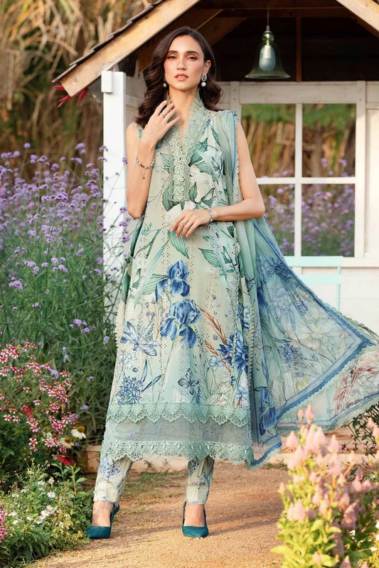 Maria.B MPrints Embroidered Lawn Unstitched 3Pc Suit - SS Collection -MPT-2502-B