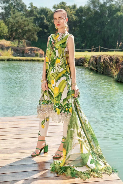 Maria.B MPrints Embroidered Lawn Unstitched 3Pc Suit - SS Collection -MPT-2503-A