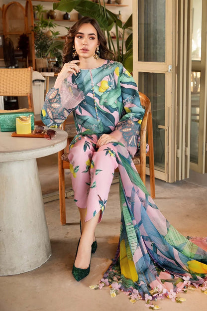 Maria.B MPrints Embroidered Lawn Unstitched 3Pc Suit - SS Collection -MPT-2503-B