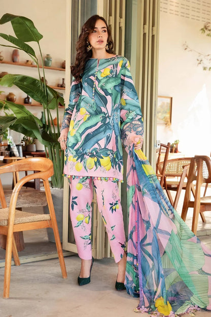 Maria.B MPrints Embroidered Lawn Unstitched 3Pc Suit - SS Collection -MPT-2503-B