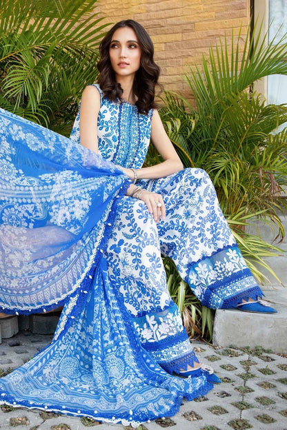 Maria.B MPrints Embroidered Lawn Unstitched 3Pc Suit - SS Collection -MPT-2504-B