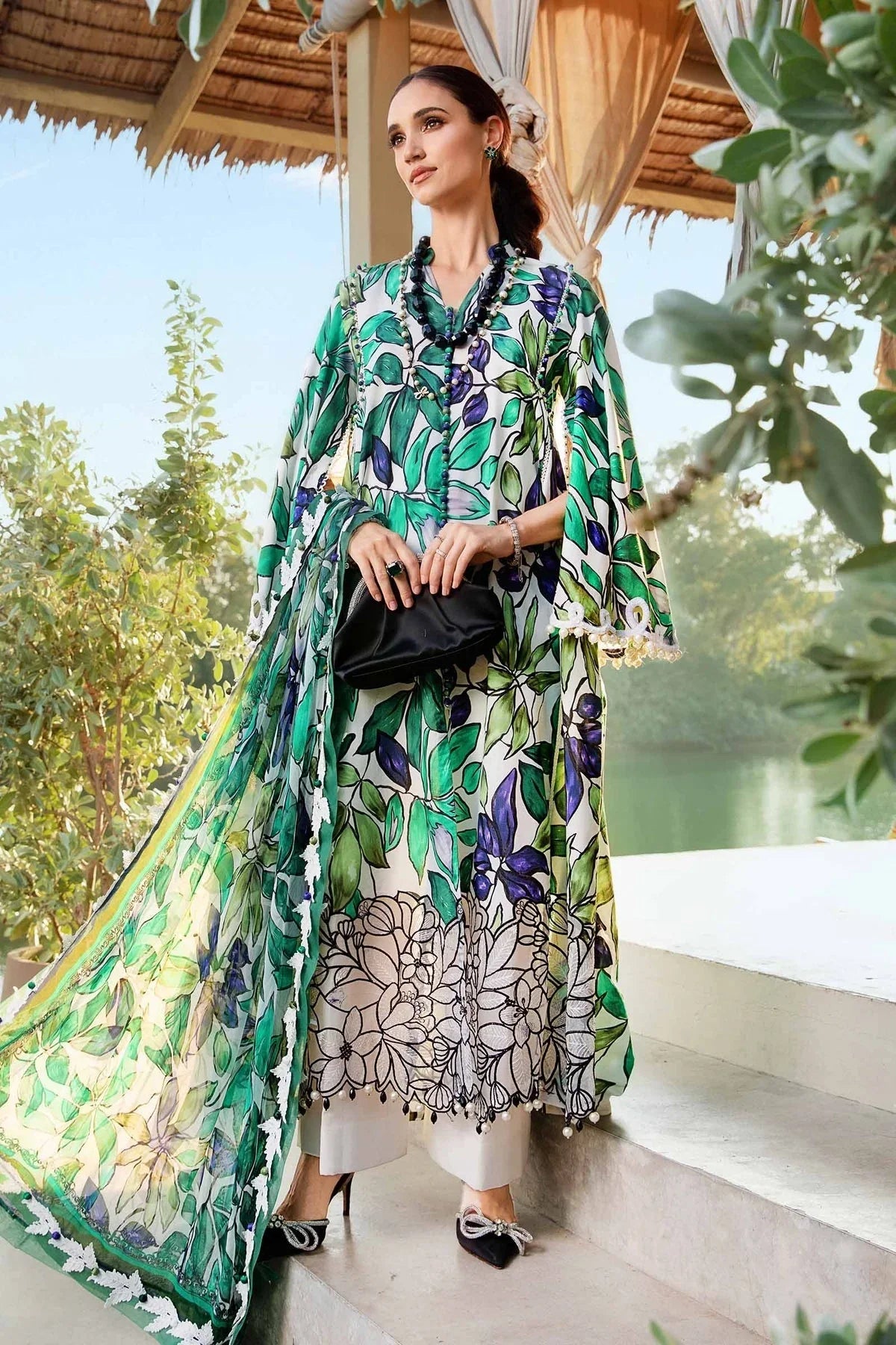 Maria.B MPrints Embroidered Lawn Unstitched 3Pc Suit - SS Collection -MPT-2505-A