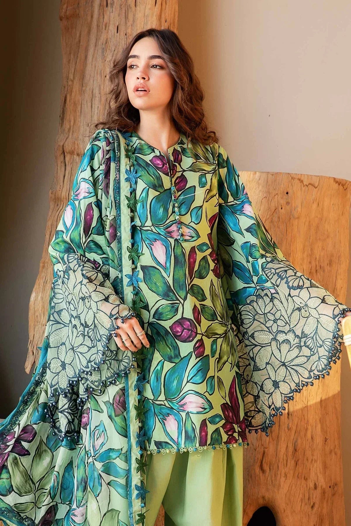 Maria.B MPrints Embroidered Lawn Unstitched 3Pc Suit - SS Collection -MPT-2505-B