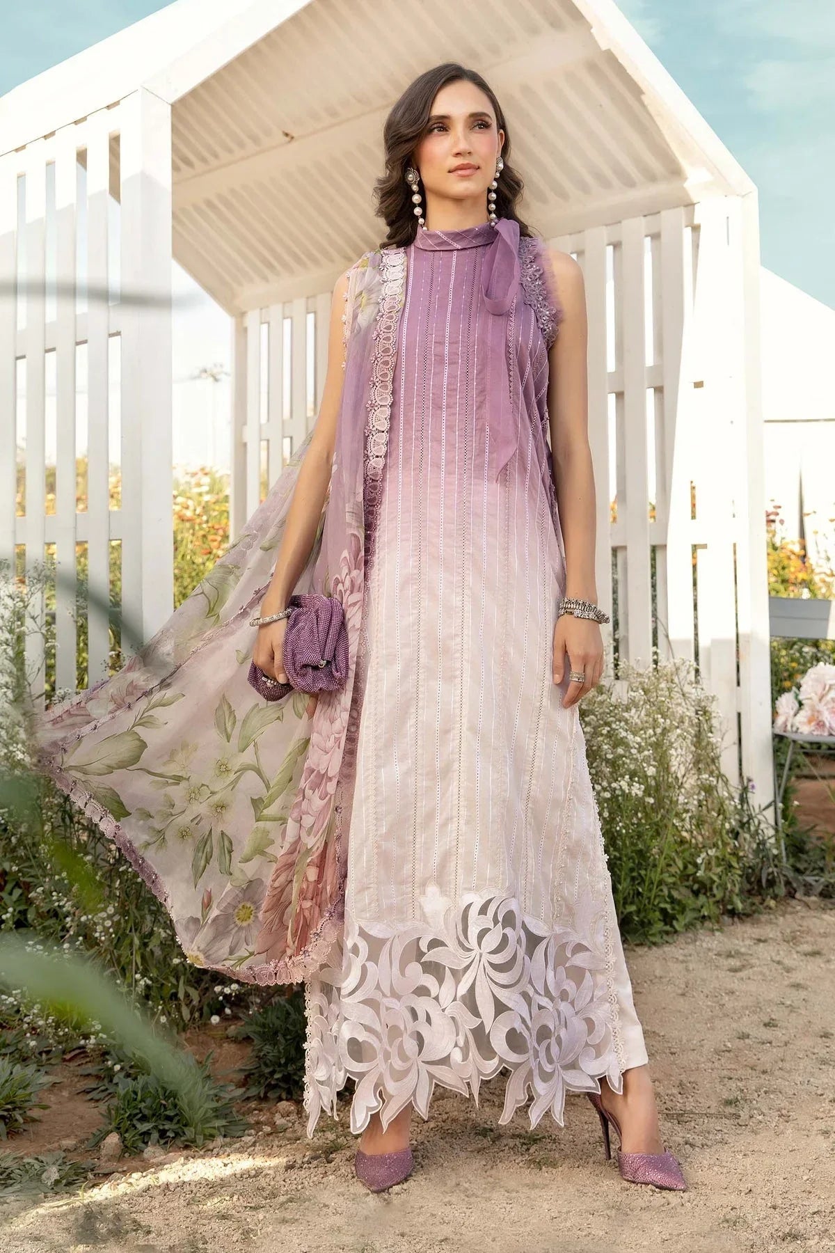 Maria.B MPrints Embroidered Lawn Unstitched 3Pc Suit - SS Collection -MPT-2506-B