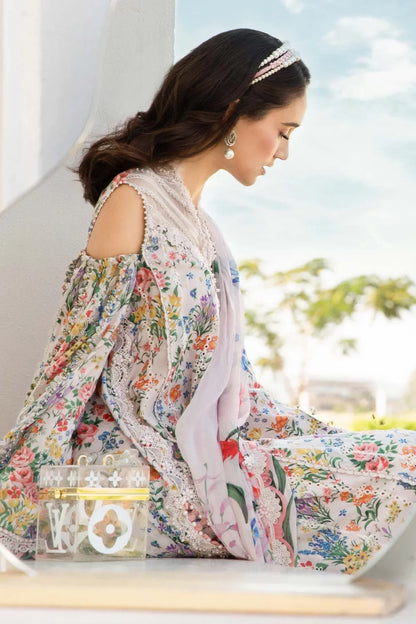 Maria.B MPrints Embroidered Lawn Unstitched 3Pc Suit - SS Collection -MPT-2507-A