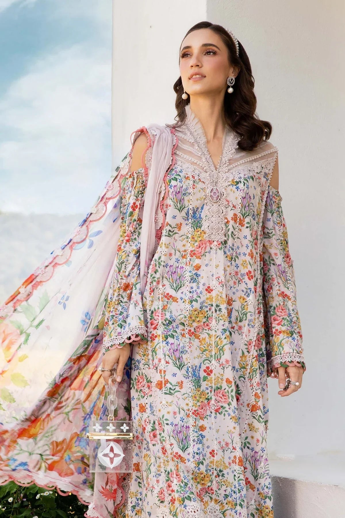 Maria.B MPrints Embroidered Lawn Unstitched 3Pc Suit - SS Collection -MPT-2507-A