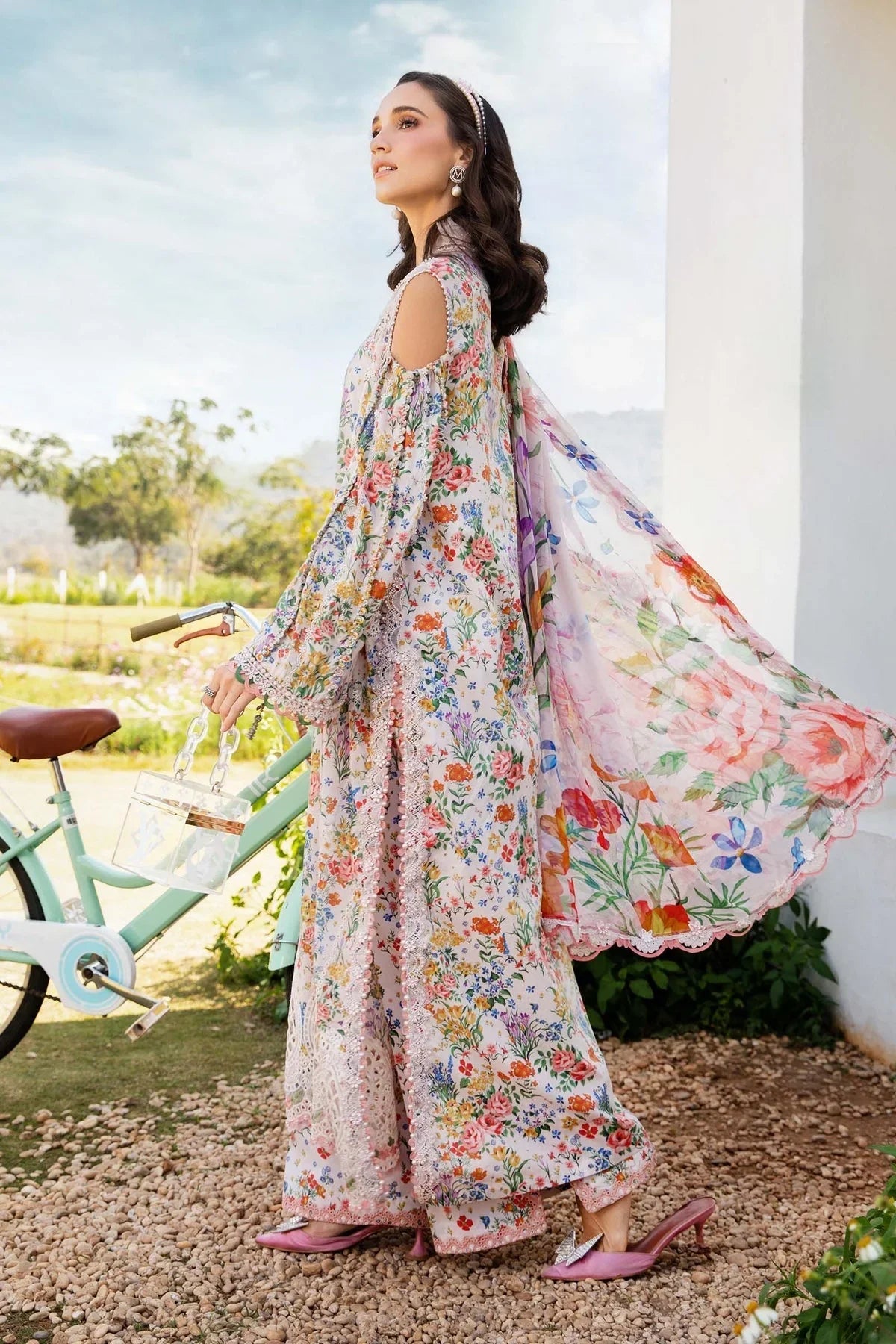 Maria.B MPrints Embroidered Lawn Unstitched 3Pc Suit - SS Collection -MPT-2507-A