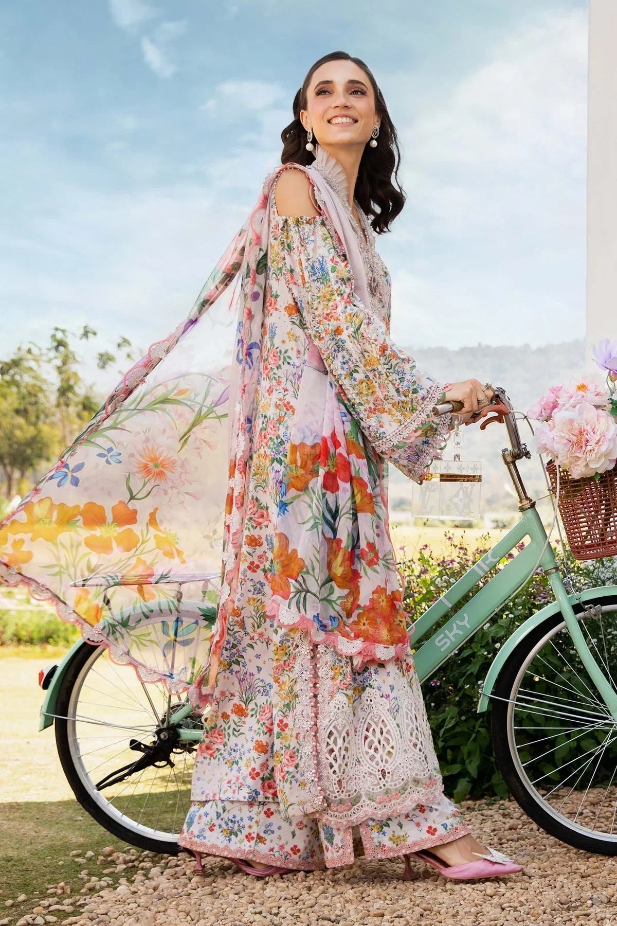 Maria.B MPrints Embroidered Lawn Unstitched 3Pc Suit - SS Collection -MPT-2507-A