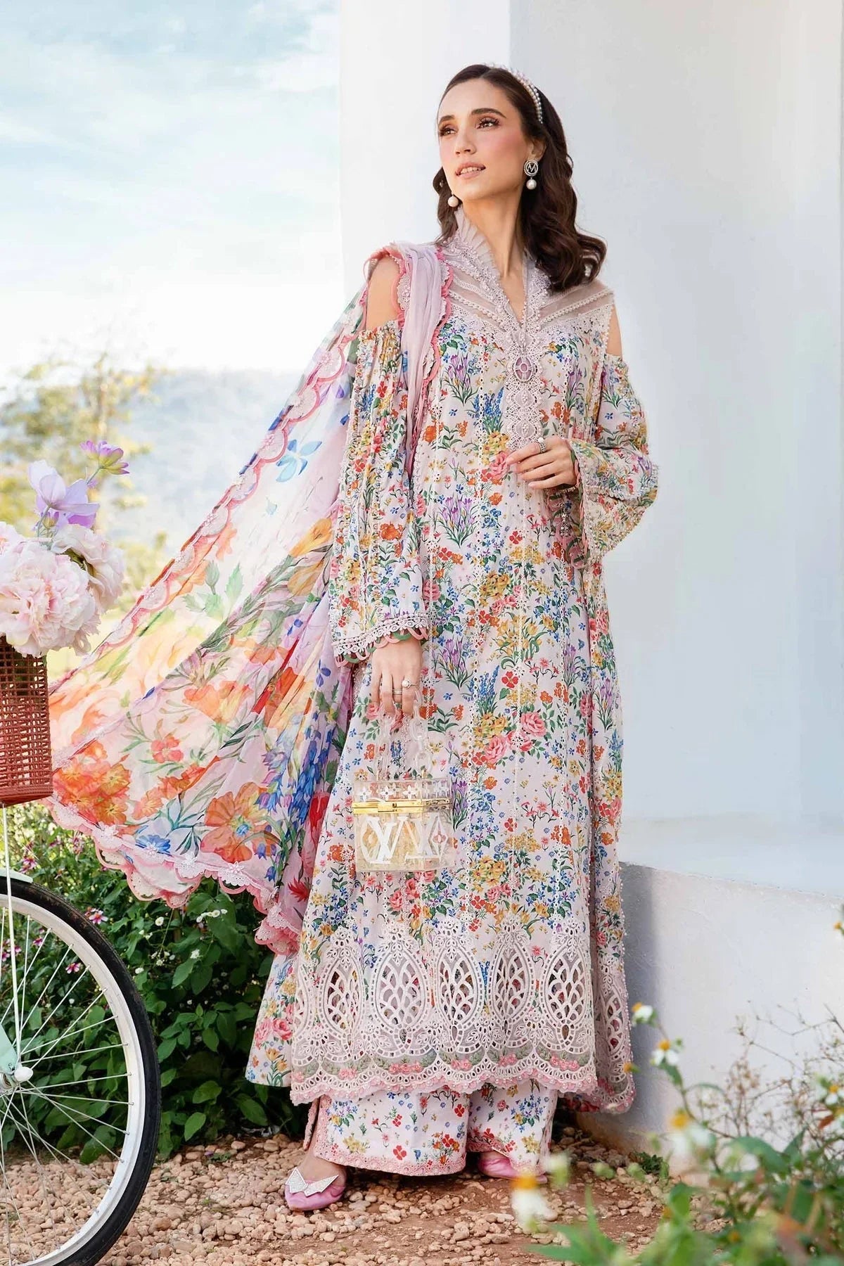 Maria.B MPrints Embroidered Lawn Unstitched 3Pc Suit - SS Collection -MPT-2507-A