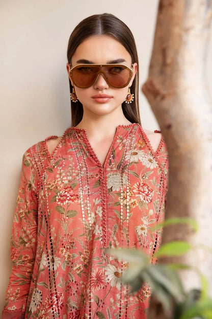 Maria.B MPrints Embroidered Lawn Unstitched 3Pc Suit - SS Collection -MPT-2508-A