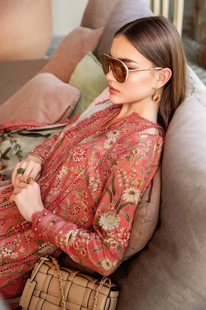 Maria.B MPrints Embroidered Lawn Unstitched 3Pc Suit - SS Collection -MPT-2508-A
