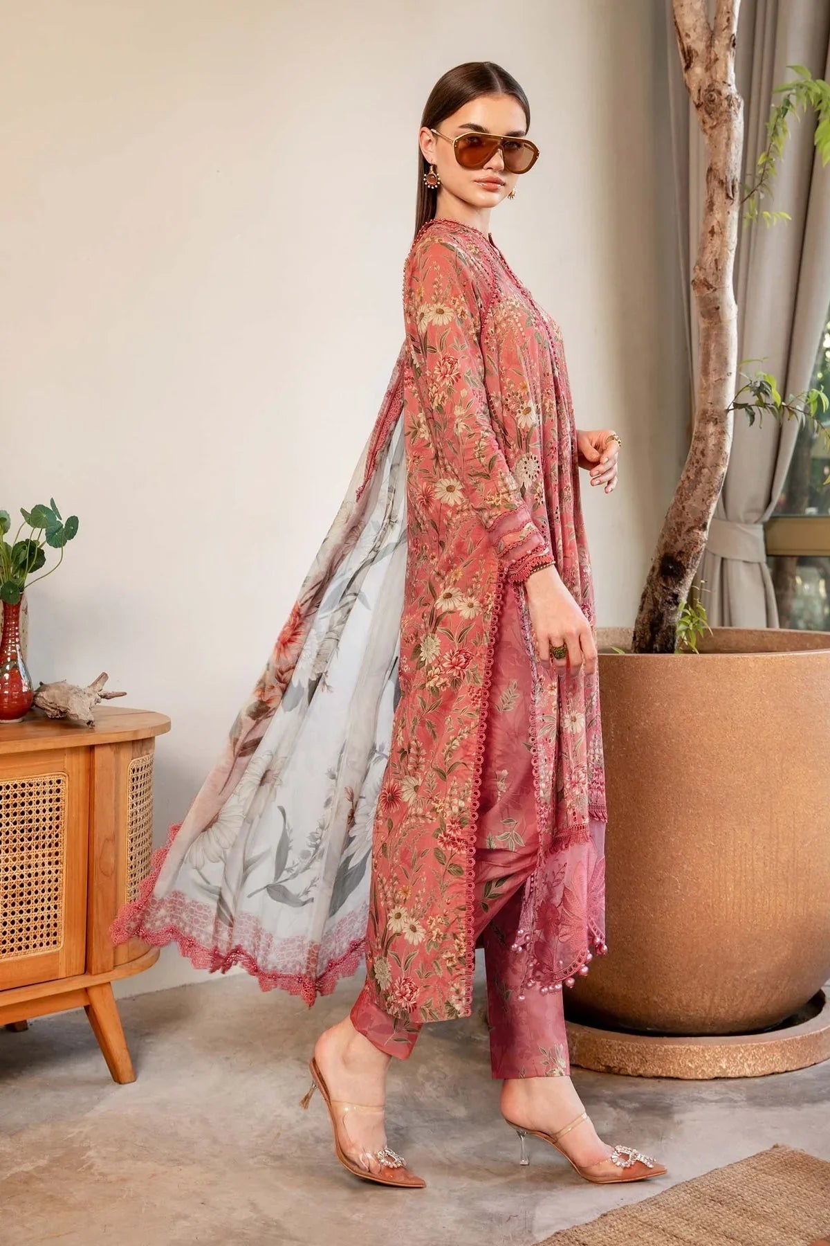Maria.B MPrints Embroidered Lawn Unstitched 3Pc Suit - SS Collection -MPT-2508-A