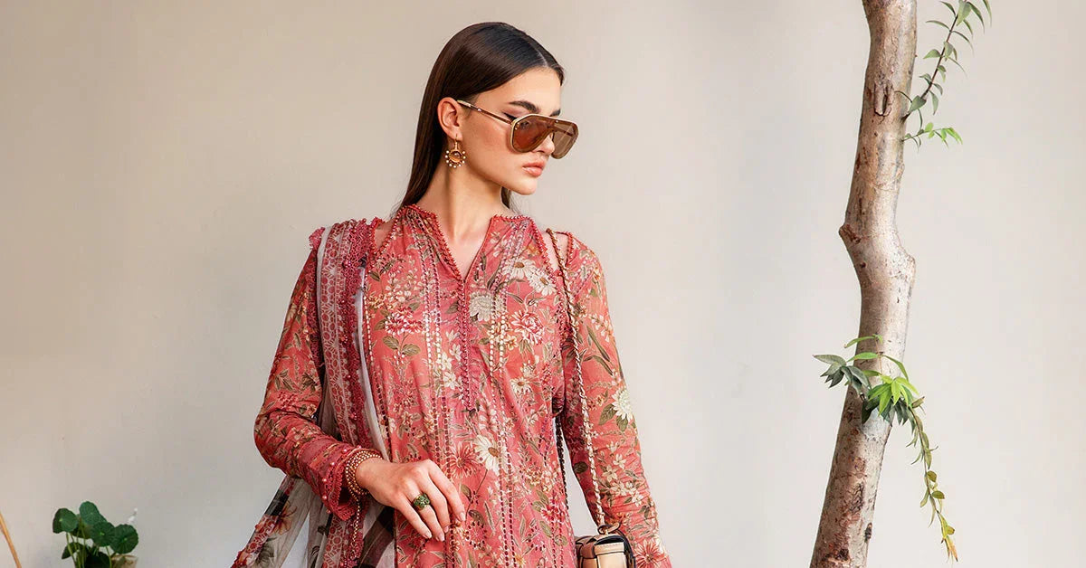 Maria.B MPrints Embroidered Lawn Unstitched 3Pc Suit - SS Collection -MPT-2508-A