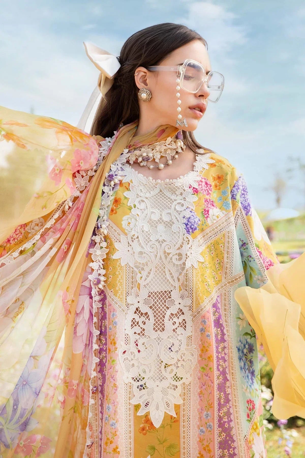 Maria.B MPrints Embroidered Lawn Unstitched 3Pc Suit - SS Collection -MPT-2509-A