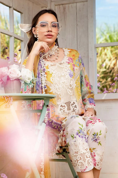Maria.B MPrints Embroidered Lawn Unstitched 3Pc Suit - SS Collection -MPT-2509-A