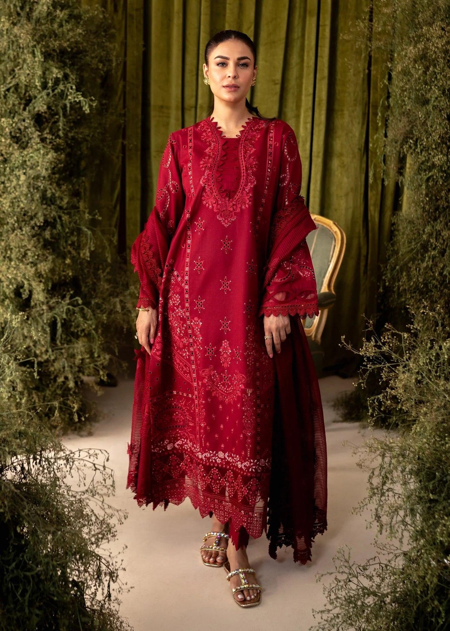 Aabyaan Apana Luxury Eid Festive Lawn Collection '24 - GUL MEENA (AL-02) - Pashtun Collections